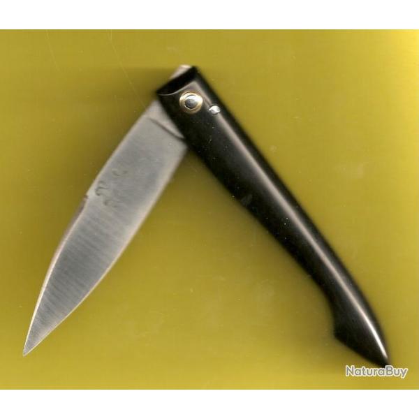CAPUCIN POINTE de CORNE noire Couteau 21cm grav GRATUIT Initiales