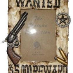 Cadre Photo western Pistolet WANTED