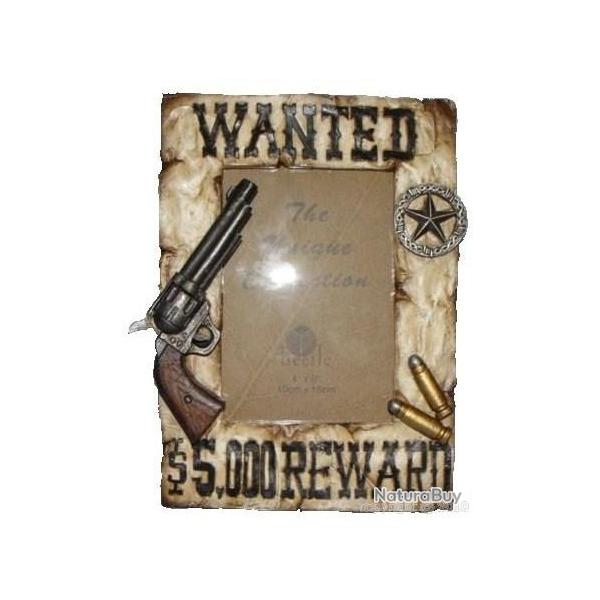 Cadre Photo western Pistolet WANTED