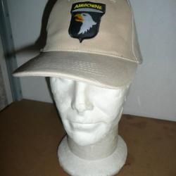 Casquette beige AIRBORNE 101 st ( SCREAMING EAGLES paratrooper d-day normandie AIRSOFT PAINTBALL