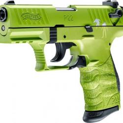 Pistolet Automatique  WALTHER  P22Q  ZOMBSTER  ( vert )  Cal. 9mm à blanc