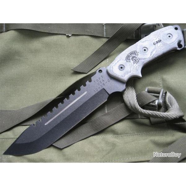 Couteau de Survie Tops Knives Tops Steel Eagle Micarta Acier 1095 Made In USA TP107C