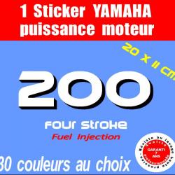 1 sticker YAMAHA 200 cv serie 2 moteur hors bord in bord bateau barque jet ski