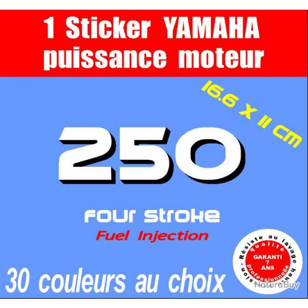 1 sticker YAMAHA 250 cv serie 2 moteur hors bord in bord bateau barque jet ski