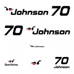 1 kit sticker JOHNSON capot moteur 70 cv série 0 hors bord bateau barque pêche