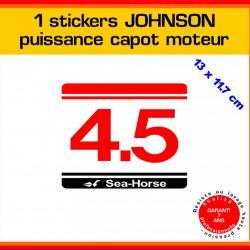 1 sticker JOHNSON puissance moteur 4.5 cv série 5 hors bord bateau barque pêche