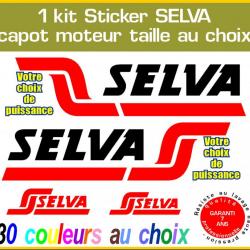1 kit sticker SELVA capot moteur série 4 hors bord bateau barque pêche