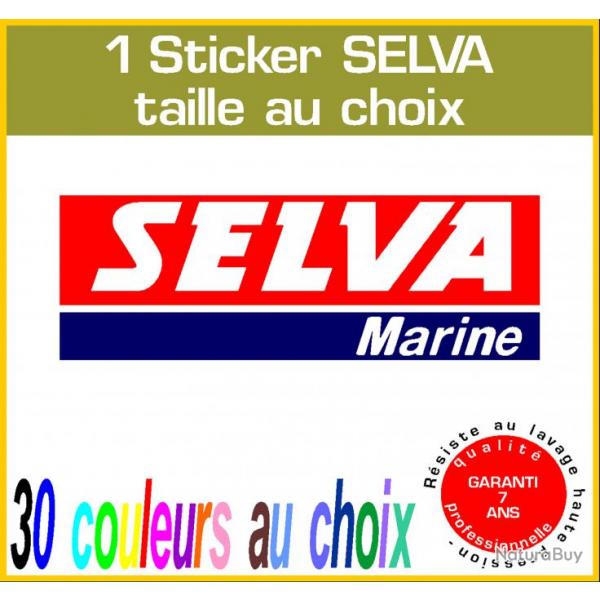 1 sticker SELVA ref 1moteur hors bord in bord bateau barque jet ski et autres