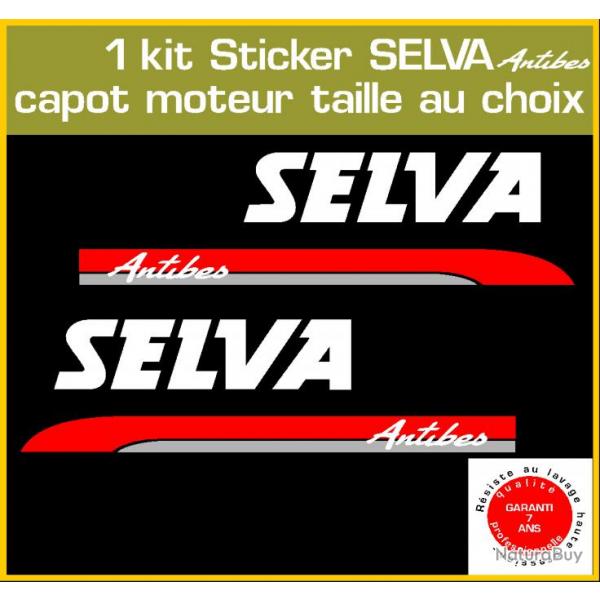 2 stickers SELVA Antibes serie 1 moteur hors bord bateau pche jet ski voilier