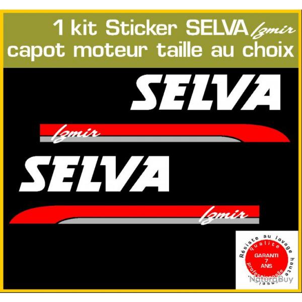 2 stickers SELVA Izmir serie 1 moteur hors bord bateau pche jet ski voilier