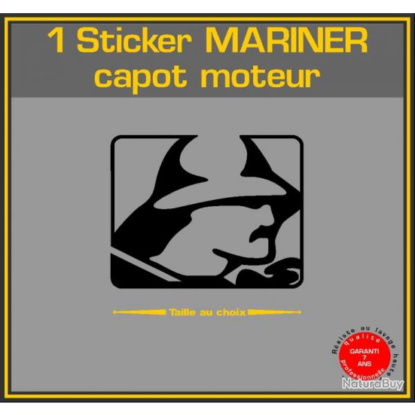 1 sticker MARINER serie 2 ref 5 capot moteur hors bord bateau barque voilier