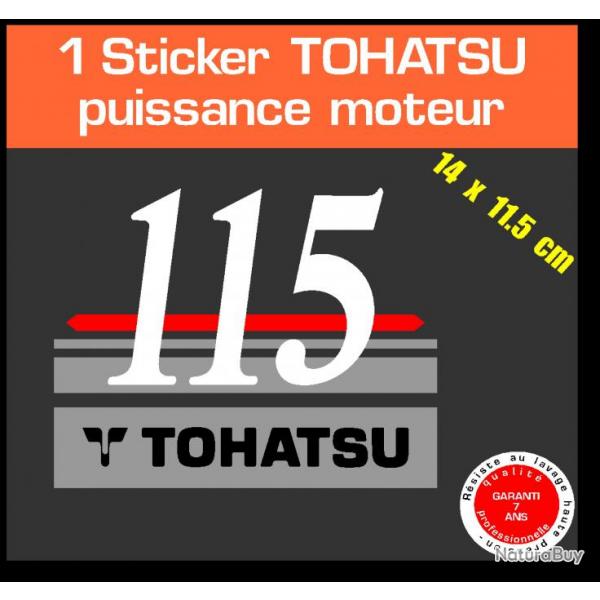 1 sticker TOHATSU 115 cv serie 1 moteur hors bord in bord bateau barque jet ski
