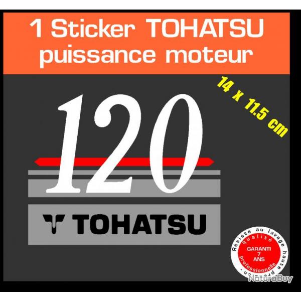 1 sticker TOHATSU 120 cv serie 1 moteur hors bord in bord bateau barque jet ski