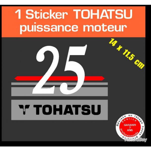 1 sticker TOHATSU 25 cv serie 1 moteur hors bord in bord bateau barque jet ski