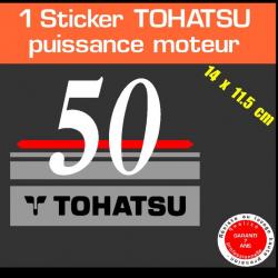 1 sticker TOHATSU 50 cv serie 1 moteur hors bord in bord bateau barque jet ski