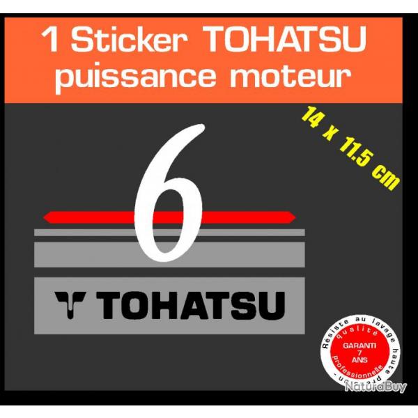 1 sticker TOHATSU 6 cv serie 1 moteur hors bord in bord bateau barque jet ski
