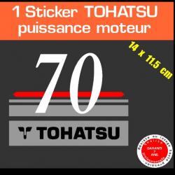 1 sticker TOHATSU 70 cv serie 1 moteur hors bord in bord bateau barque jet ski
