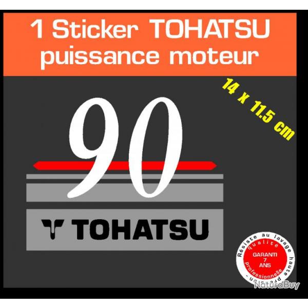 1 sticker TOHATSU 90 cv serie 1 moteur hors bord in bord bateau barque jet ski