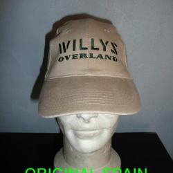 Casquette JEEP WILLYS OVERLAND beige ( MB MA GPA SAS 4X4 M201 WW2 USA NORMANDIE
