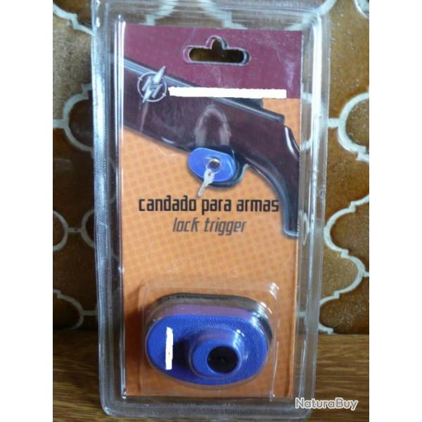 Verrou antivol de pontet  cl ( pistolet rvolver fusil )  Rf 35546  TIR TAR CHASSE ARME STAND
