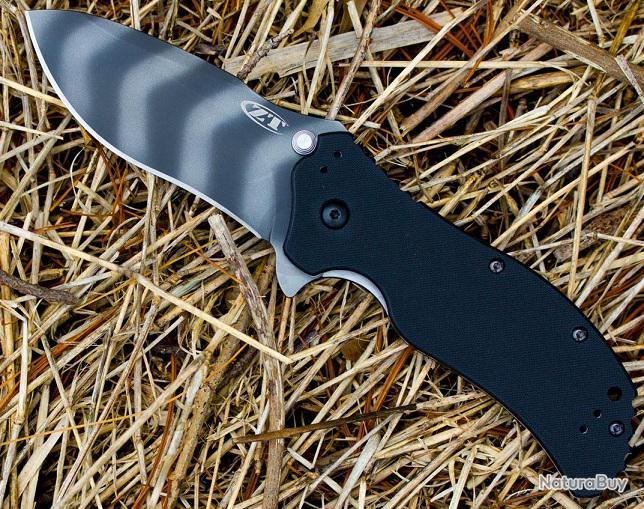 Couteau Zero Tolerance Tiger Ouverture Assistee Acier S30v Manche G 10 Zt Made In Usa Zt0350ts Couteaux Tactiques Et De Combats