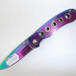 Couteau PLIANT de poche  « RAINBOW » couleur Arc en Ciel