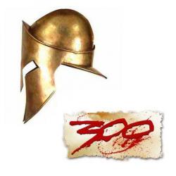 CASQUE   SPARTIATE EN METAL sans plume