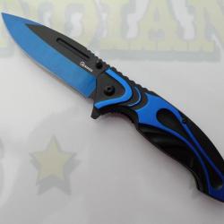 Couteau Pliant TRIBAL Lame de 8.7 cm / Bleu et Noir