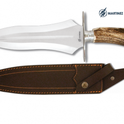 Couteau de chasse 38 cm manche corne de cerf