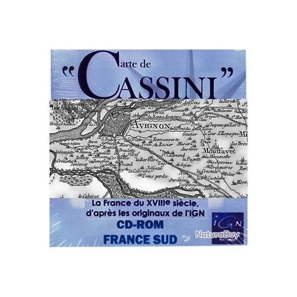 CD. Logiciel CARTE ANCIENNE CASSINI France SUD 18 me(NEUF)