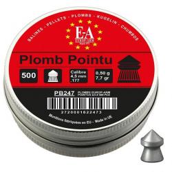 Boite de 500 PLOMBS  à Tête Pointue  4.5 mm