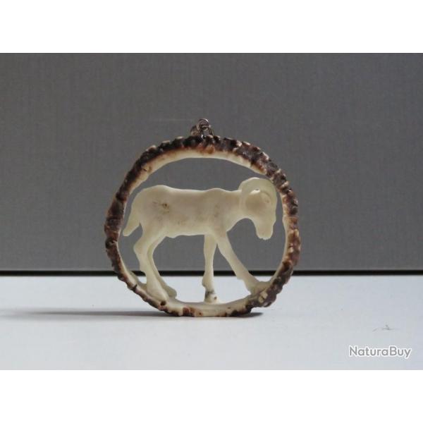 RARE vritable  sculpture d'un mouflon en bois de cerf sambar chasse trophe taxidermie