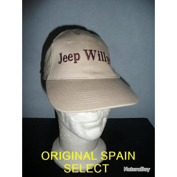 Casquette JEEP WILLYS beige ( WILLYS FORD MB MA GPA SAS 4X4 M201 WW2 USA NORMANDIE