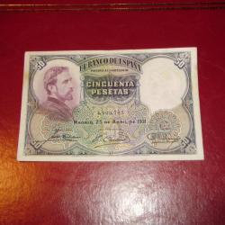 1 billet de banque Espagne 50 pesetas 1931