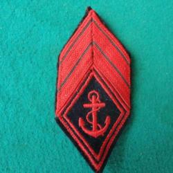 Insigne grade tissu infanterie de Marine Caporal engagé.