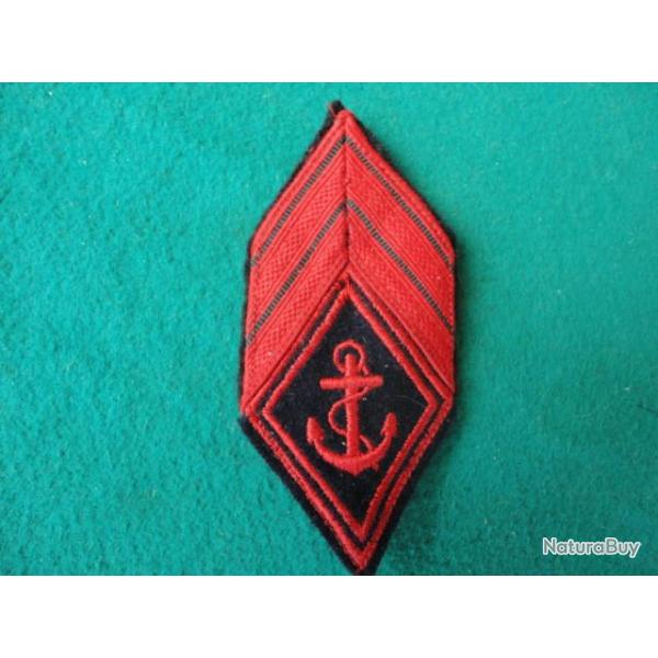 Insigne grade tissu infanterie de Marine Caporal engag.