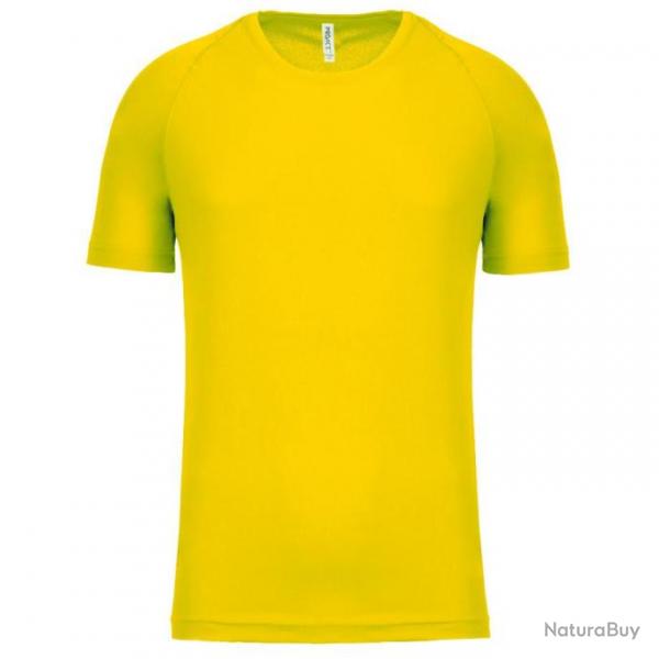 Tee shirt  sechage rapide jaune fluo