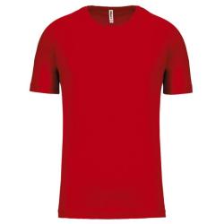 Tee shirt respirant &agrave; sechage rapide rouge