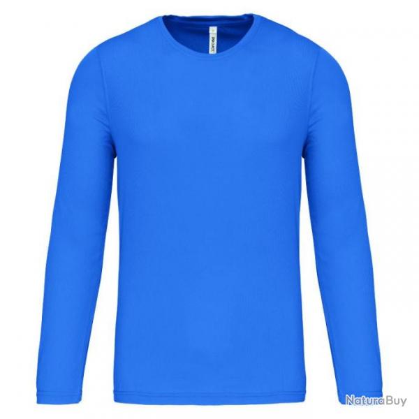 T-shirt  sechage rapide manches longues homme aqua blue