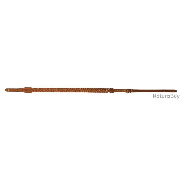Bretelle Cuir Gras Trsse Pour Fusil De Chasse