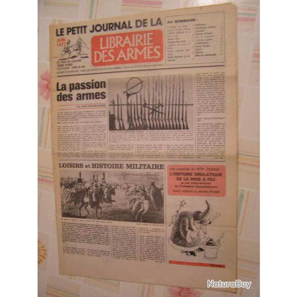 LE PETIT JOURNAL DE LA LIBRAIRIE DES ARMES  JUIN 1977
