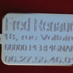 M&eacute;daille m&eacute;tal dor&eacute; 26 X 40 mm