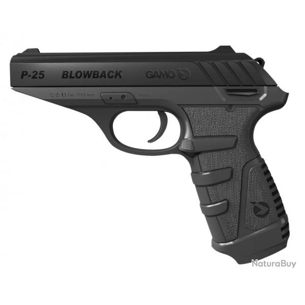 Pistolet P25 BLOW BACK - 4,5 mm- 3,98 joules - Co2 - S 2011 - GAMO
