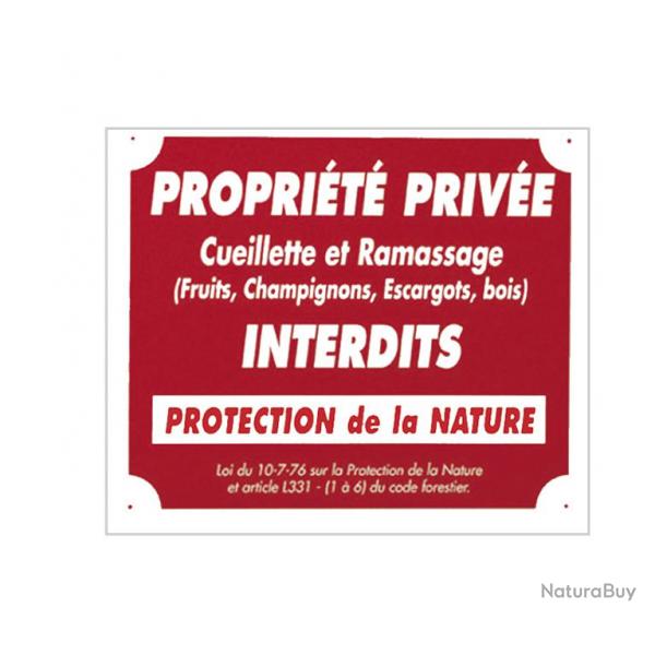 Panneau Proprit Prive Cueillette et Ramassage Interdits. Dimensions 30 x 25 cm 