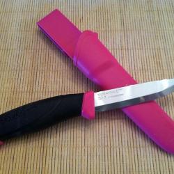 Couteau Mora Companion Knife MAGENTA PINK Acier Sandvick Made In Sweden FT13389