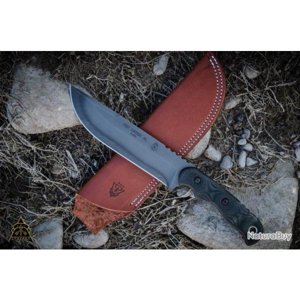 Couteau de Survie TOPS Tex Creek XL Hunter Survival Carbone 1095 Tops Knives Made In USA TPTEXXL