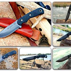 Couteau de Survie TOPS Tex Creek Hunter Survival Carbone 1095 Micarta Tops Knives Made USA TPTEX4
