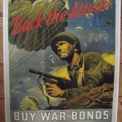 AFFICHE PROPAGANDE PARAS US WW2 50cm X 70cm 9,90� !!!!!!!!!