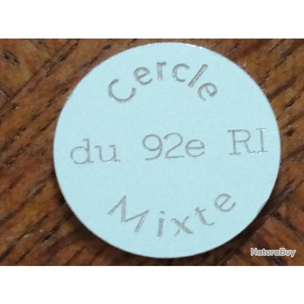 JETON CERCLE MIXTE DU 92RI