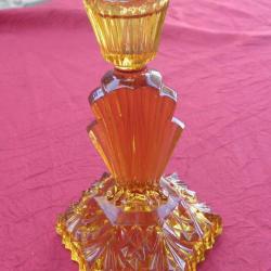 bougeoir verre moule art deco